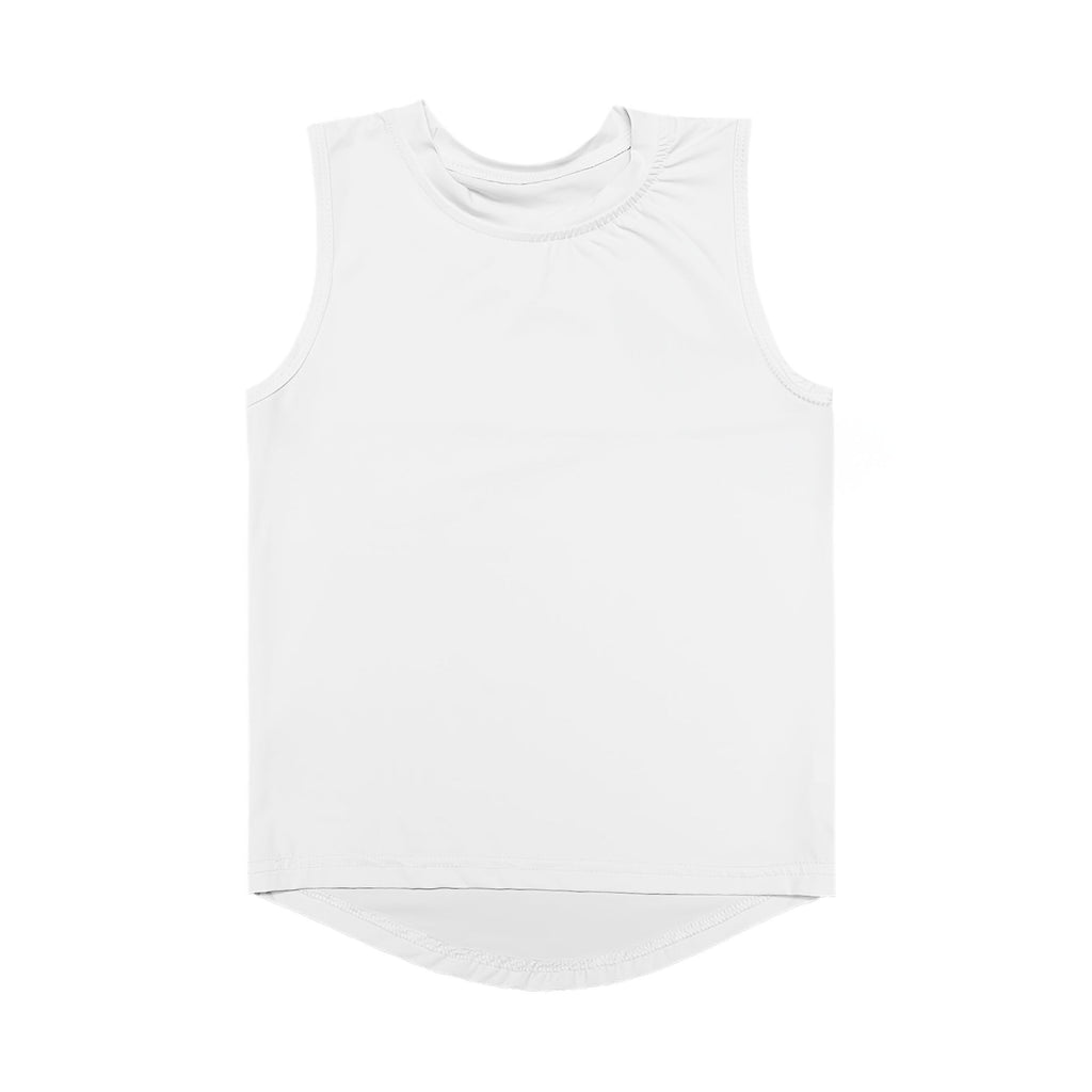 White High Low Kid Tank