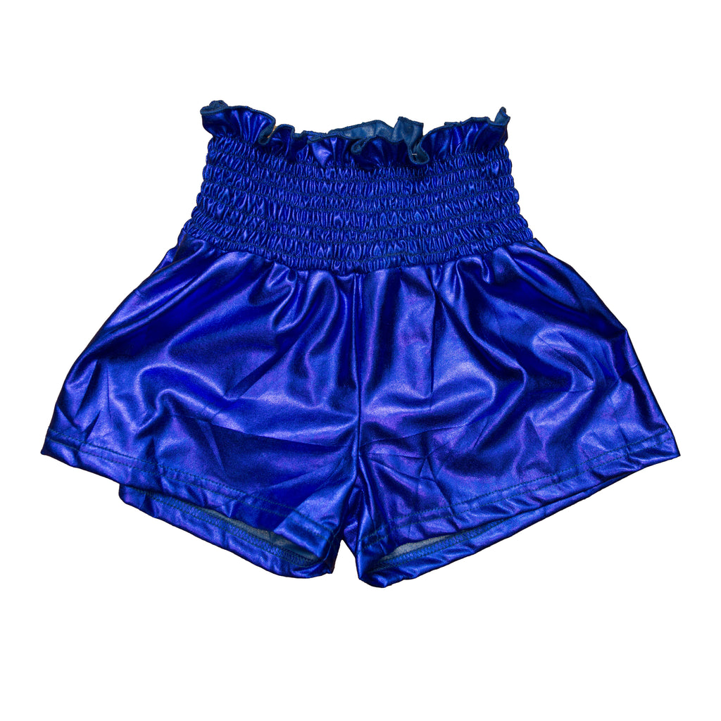 Royal Blue Metallic Kid Swing Shorts