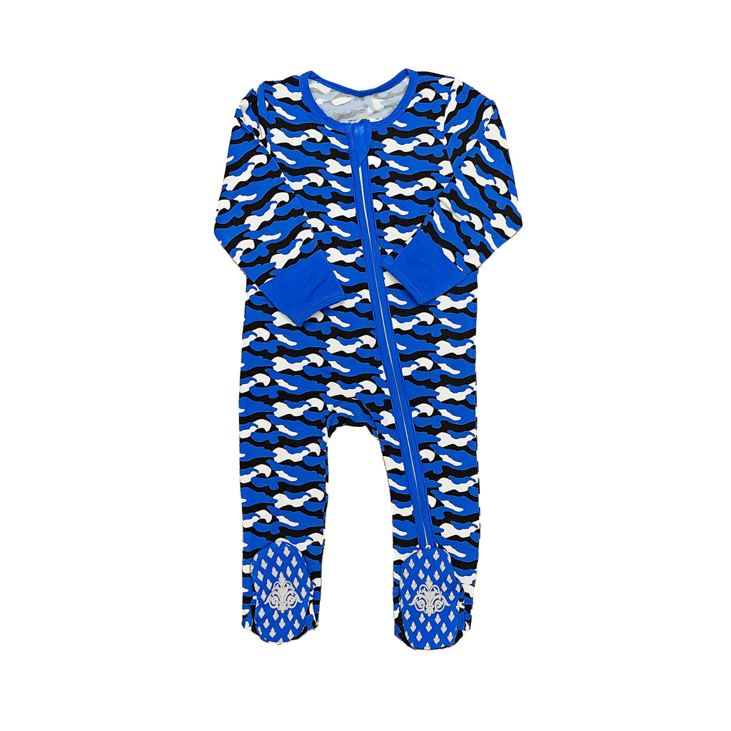 Royal Blue Camo Romper