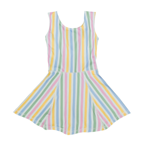 Striped Athleisure Kid Dress