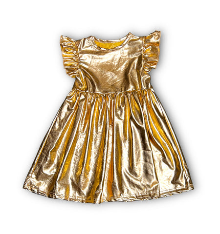 Gold Metallic Kid Dress