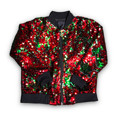 Red and Green Flip Sequin Jacket