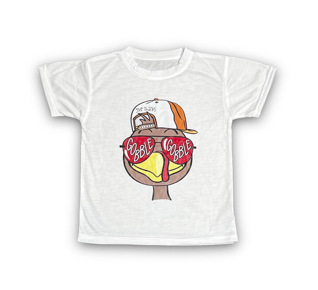Gobble Turkey Kid T-shirt