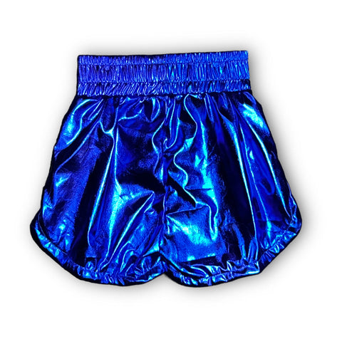 Royal Blue Adult Metallic Shorts