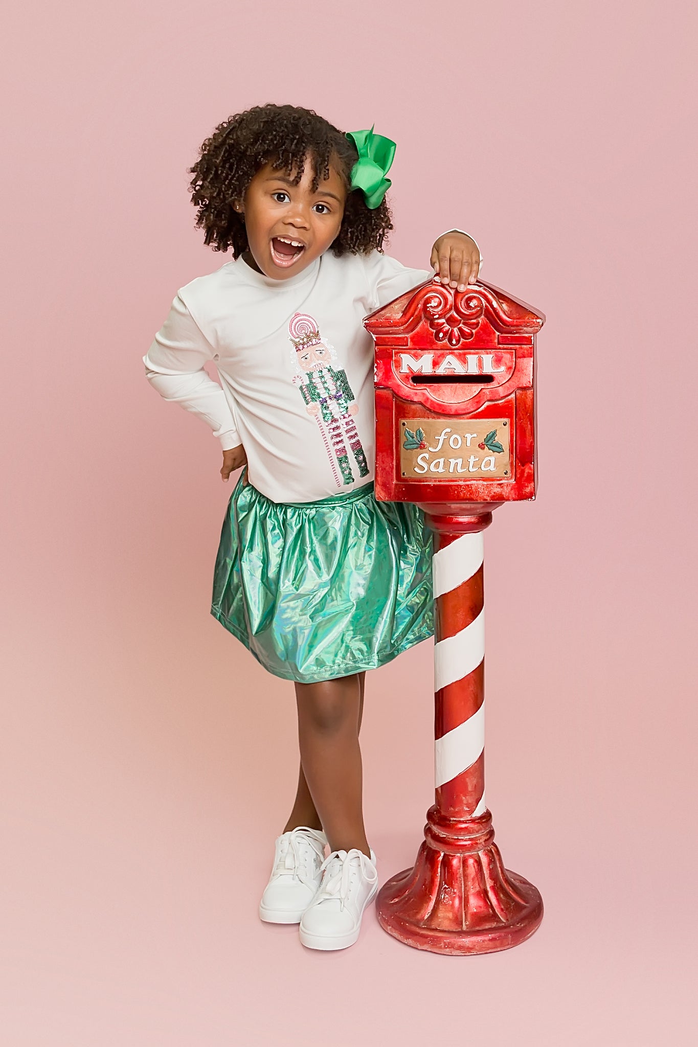 Kids' Metallic Skort - Teal