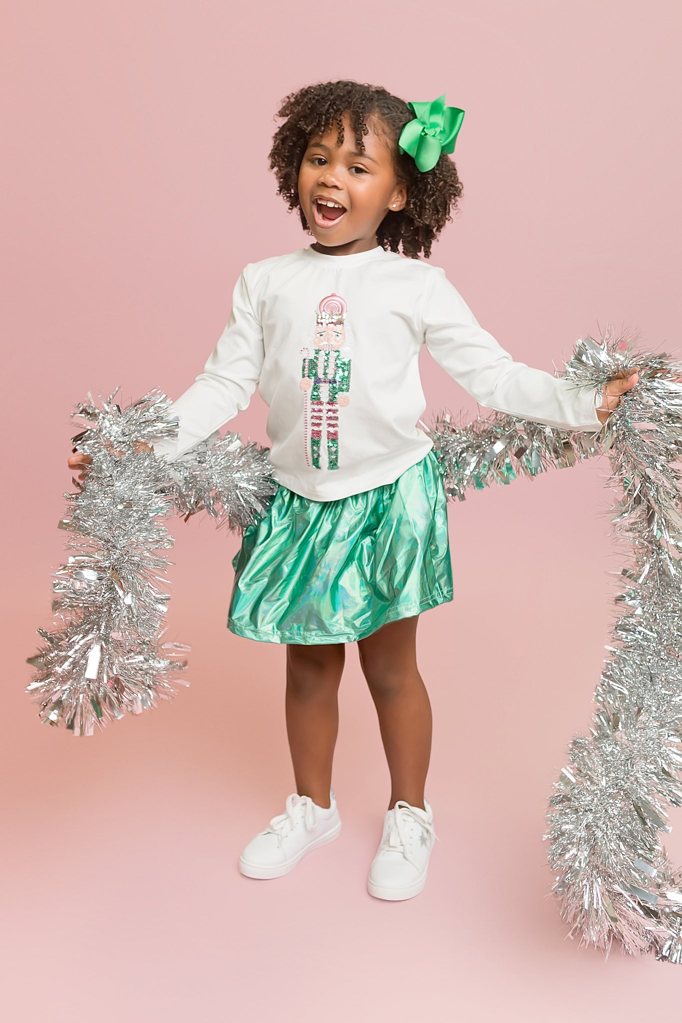 Kids' Metallic Skort - Teal