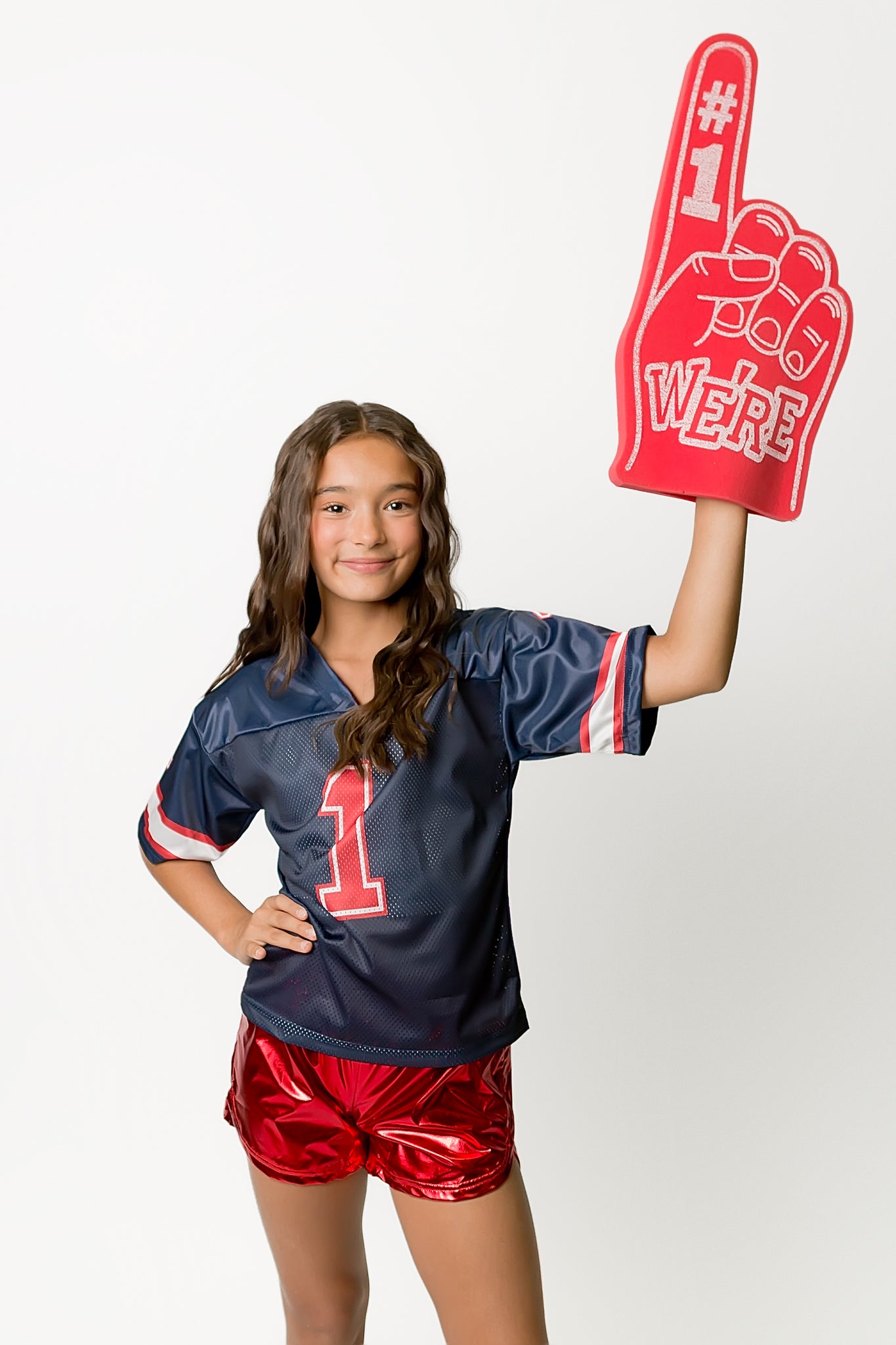 Kids' Navy & Red Football Jersey