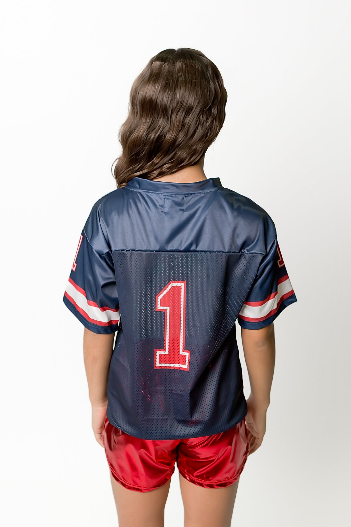 Kids' Navy & Red Football Jersey