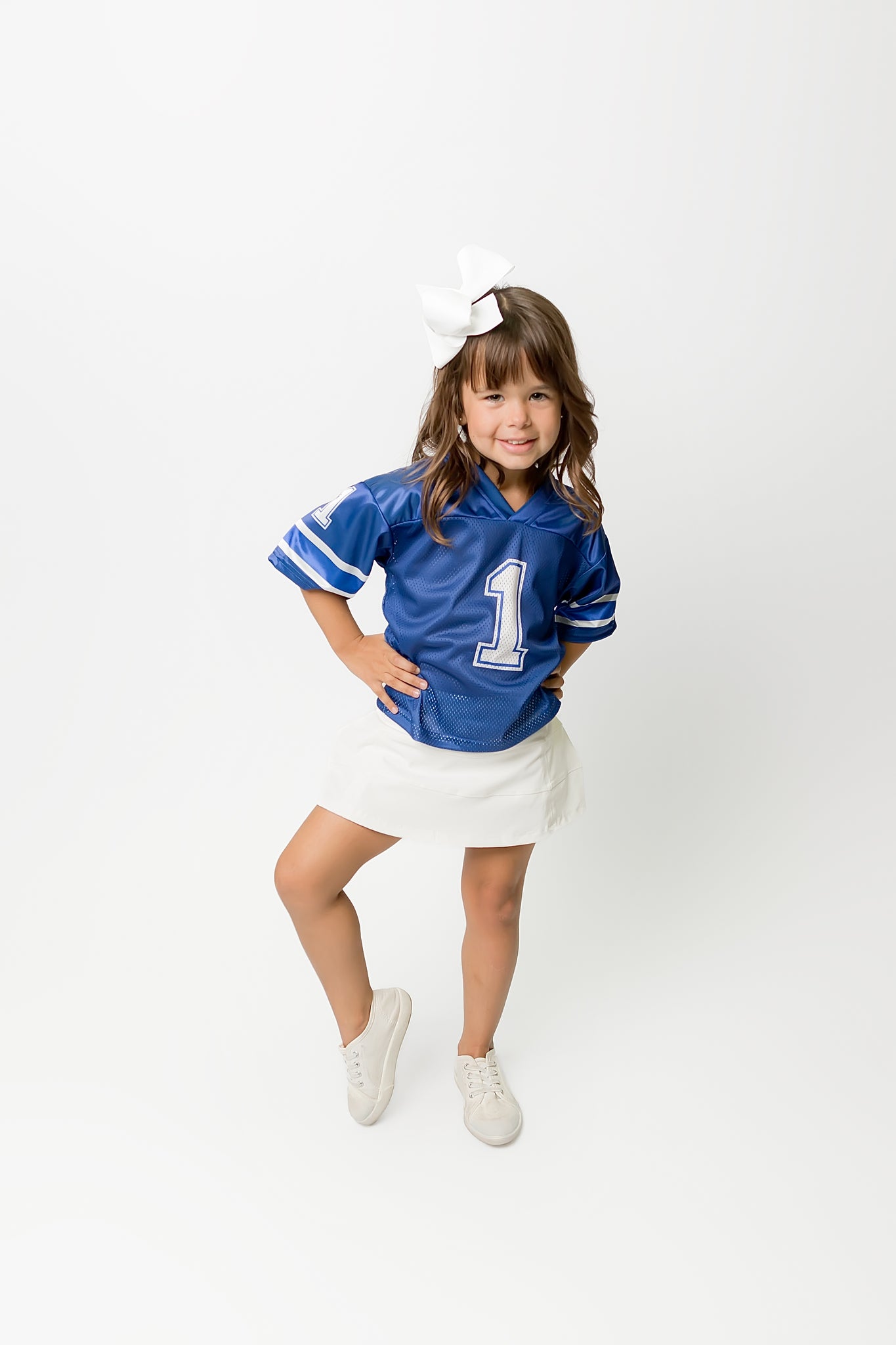 Kids' Royal Blue & White Football Jersey