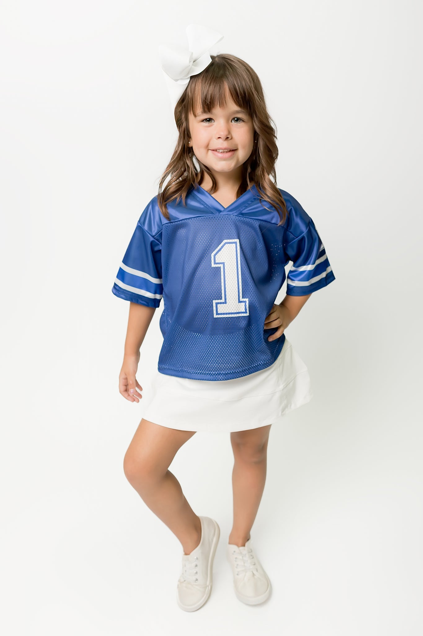 Kids' Royal Blue & White Football Jersey