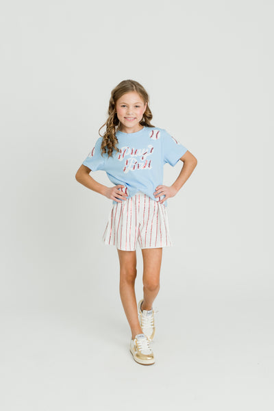 Light Blue Play Ball Kid Shirt