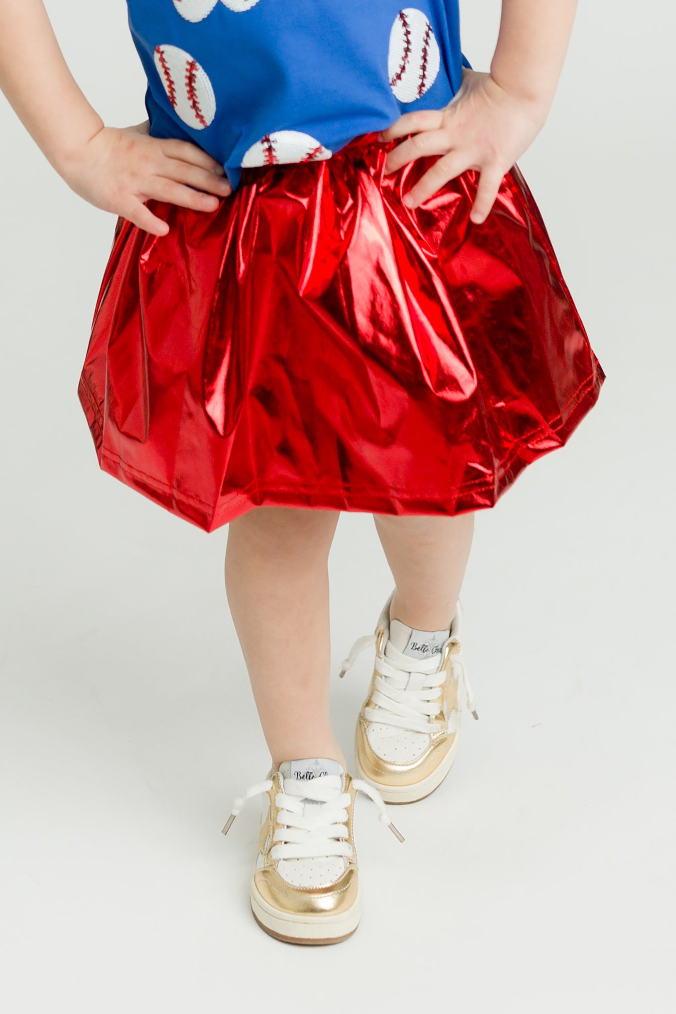 Red Metallic Skort
