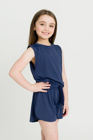 Navy Blue High Low Tank