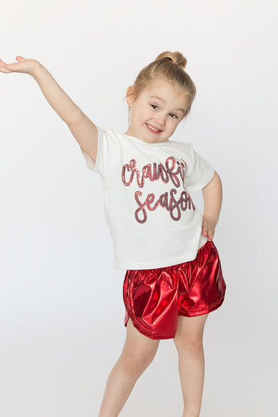 Crawfish Season Sequin White Shirt