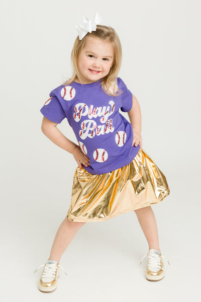 Purple Play Ball Kid Shirt