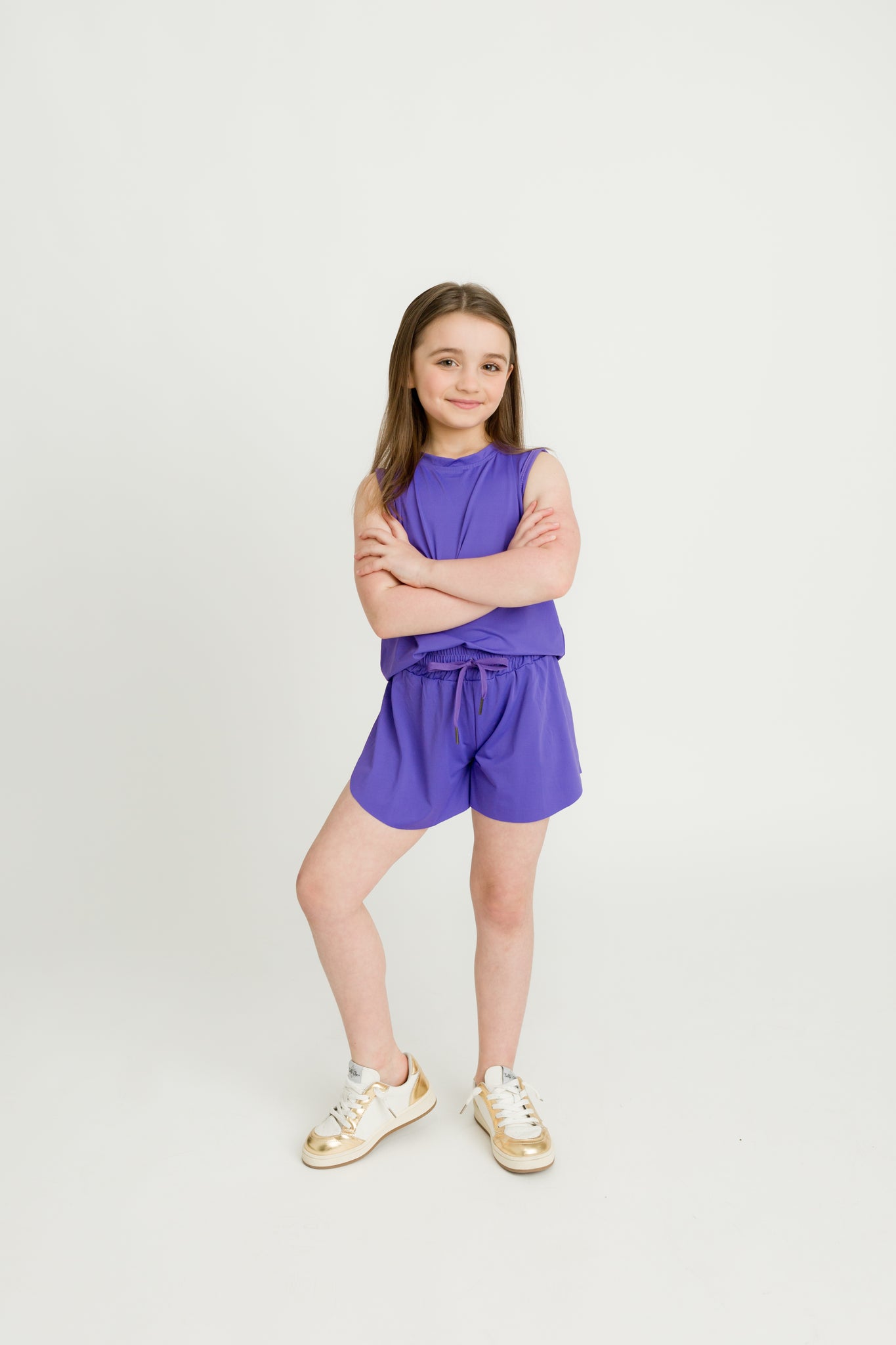 Kids' Purple Butterfly Shorts