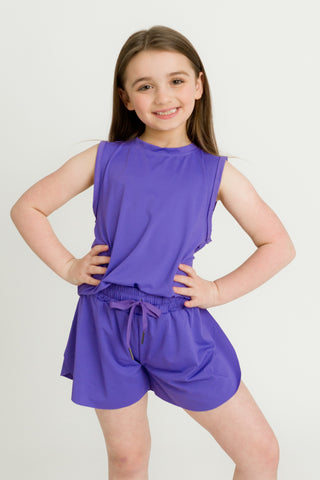 Purple High Low Tank