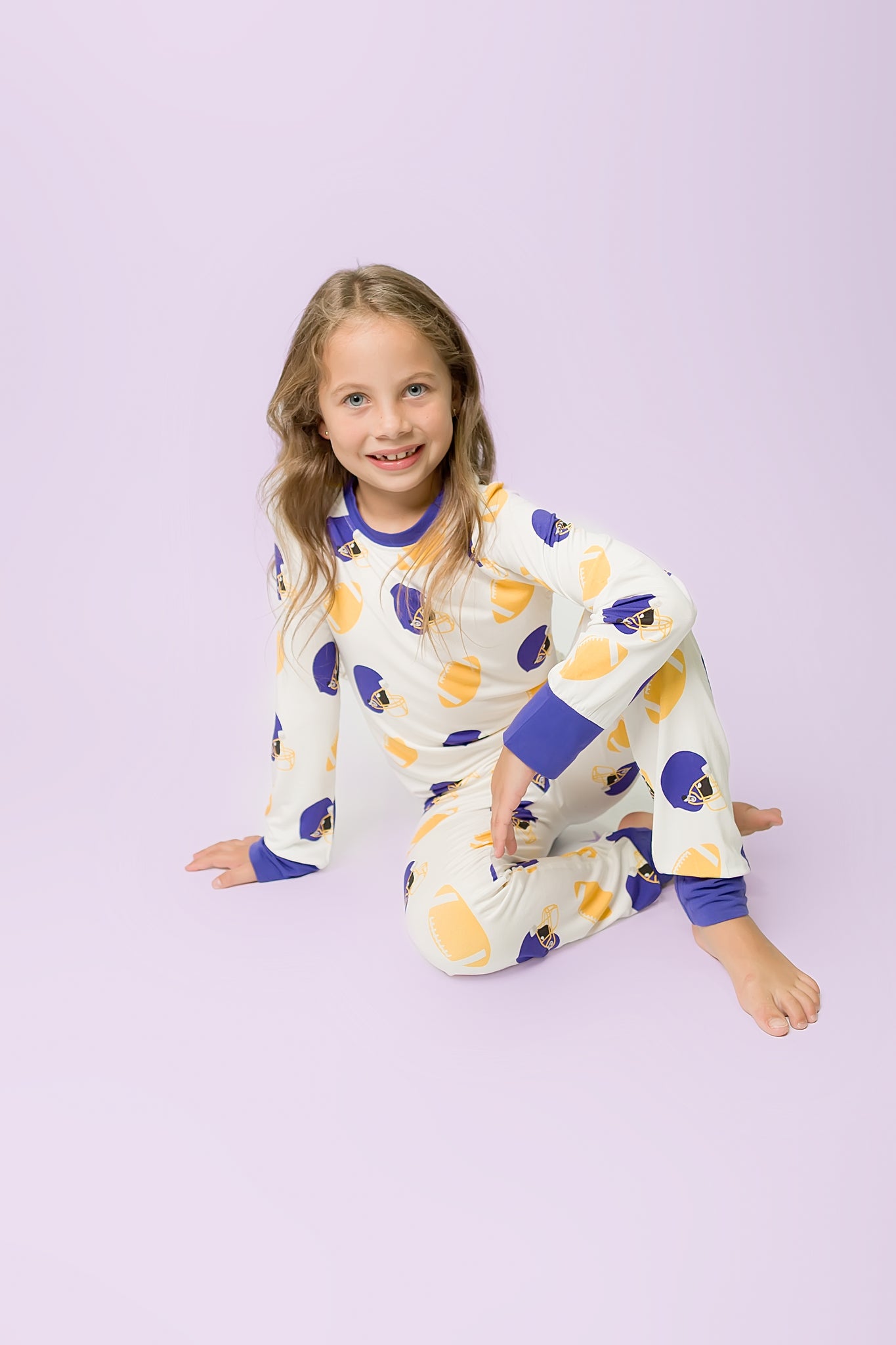 Football Fever Purple and Gold Pajamas