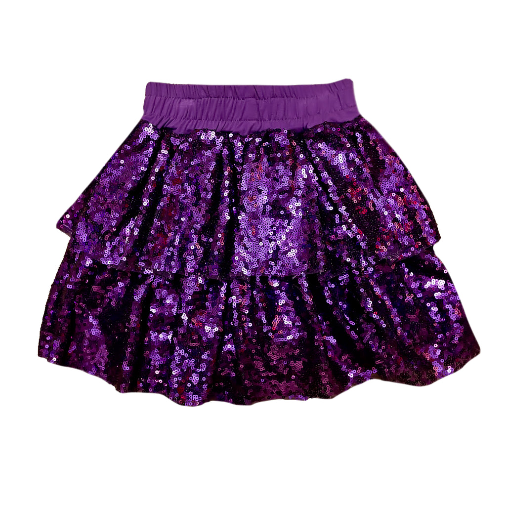 Purple Sequin Skort