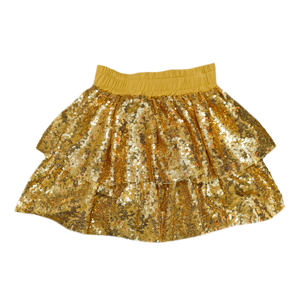 Gold Sequin Adult Skort