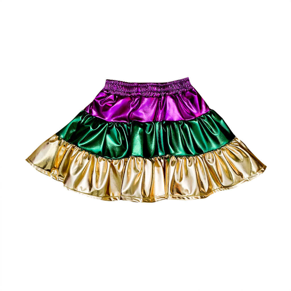 Mardi Gras Metallic Adult Skort