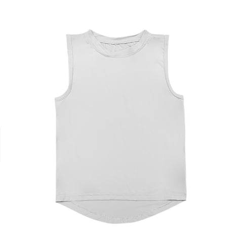 Dark Gray High Low Kid Tank