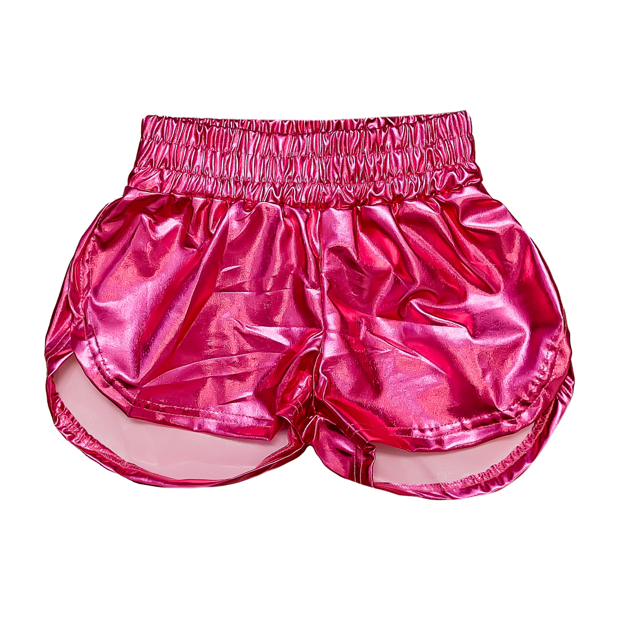 Kids' Metallic Shorts - Hot Pink