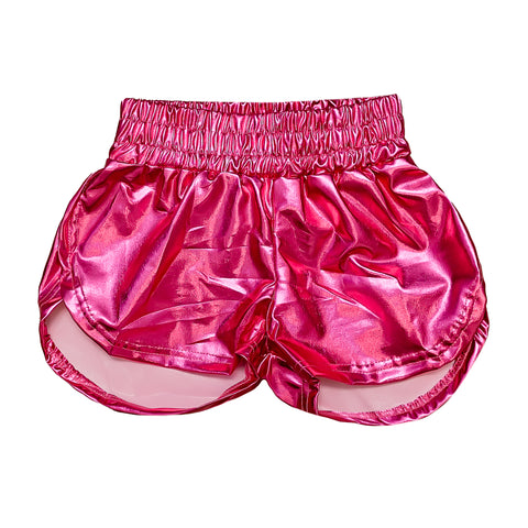 Hot Pink Metallic Shorts