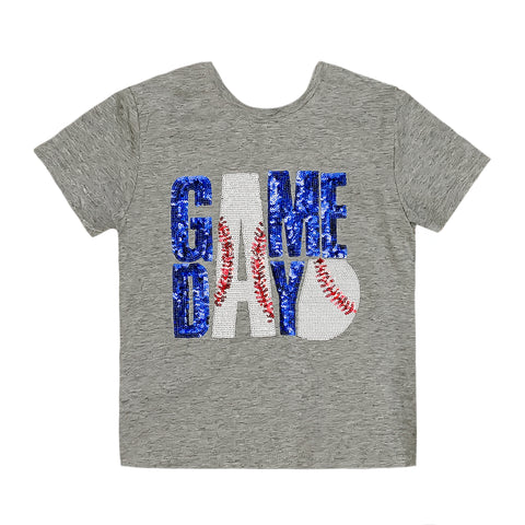 Royal Blue Gameday Sequin Kid Shirt