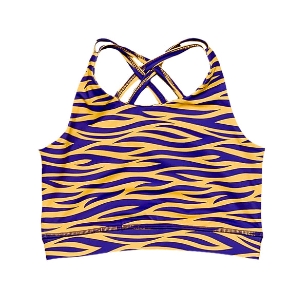 Tiger Striped Sports Bra