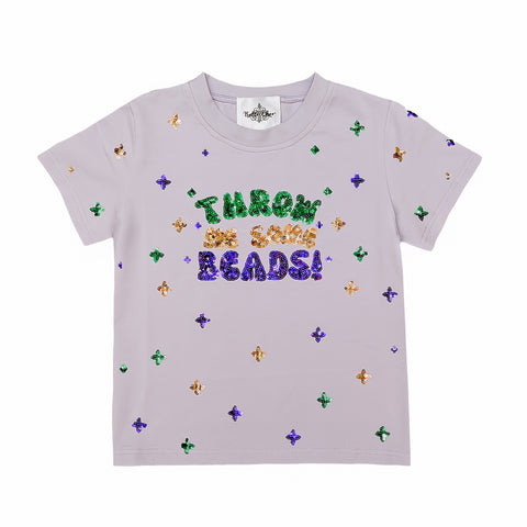 Throw Me Some Beads Sequin Adult Shirt