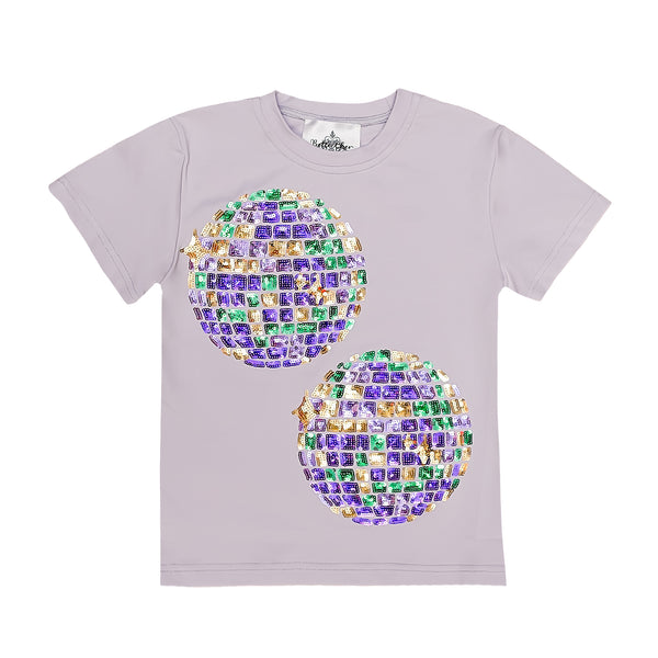 Lavender Disco Ball Sequin Shirt