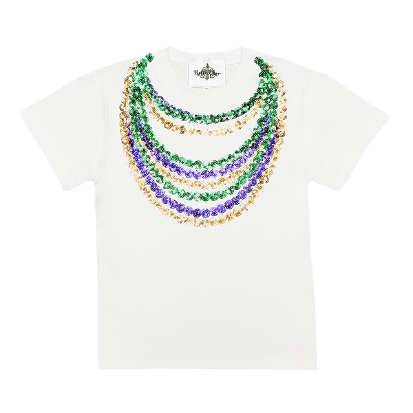 Mardi Gras Beads Adult Shirt