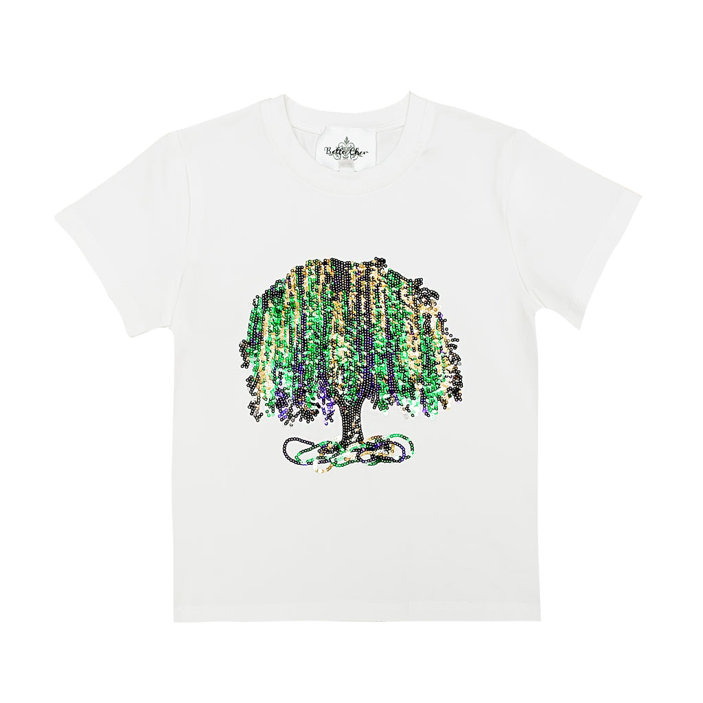 Mardi Gras Sequin Tree Kid Shirt