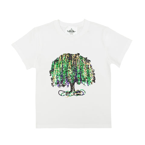 Mardi Gras Sequin Tree Adult Shirt