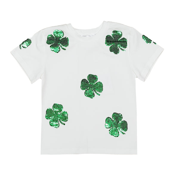 Sequin Clover Kid Shirt