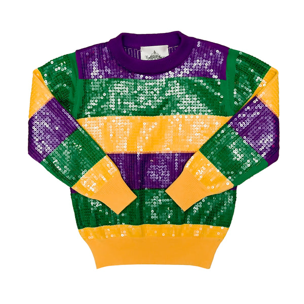 Rugby Clear Sequin Sweater