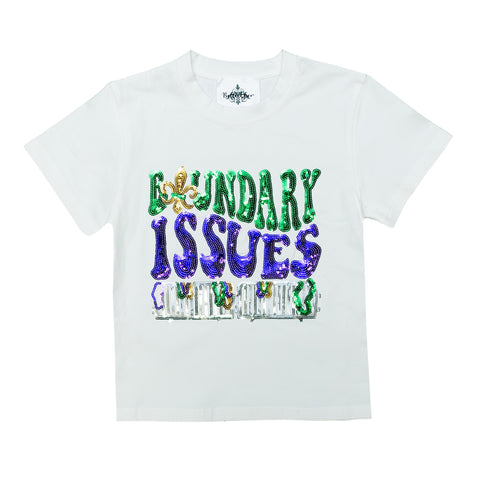 Boundary Issues Sequin Adult Shirt