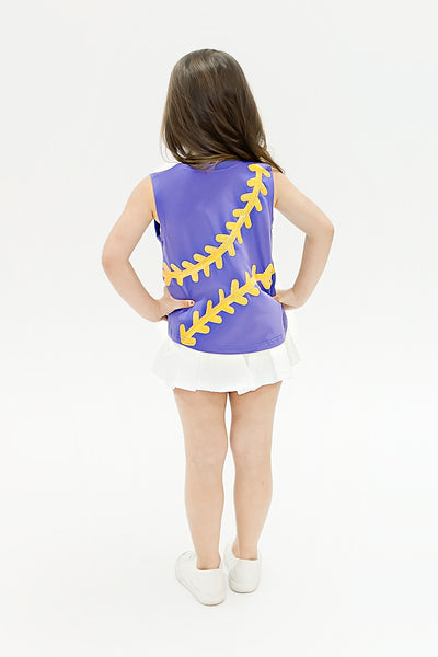 Baseball Purple Tank