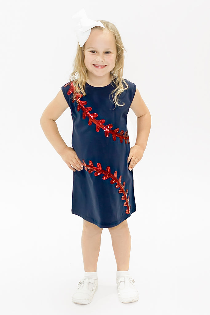 Baseball Navy and Red Dress