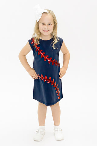Baseball Navy and Red Dress