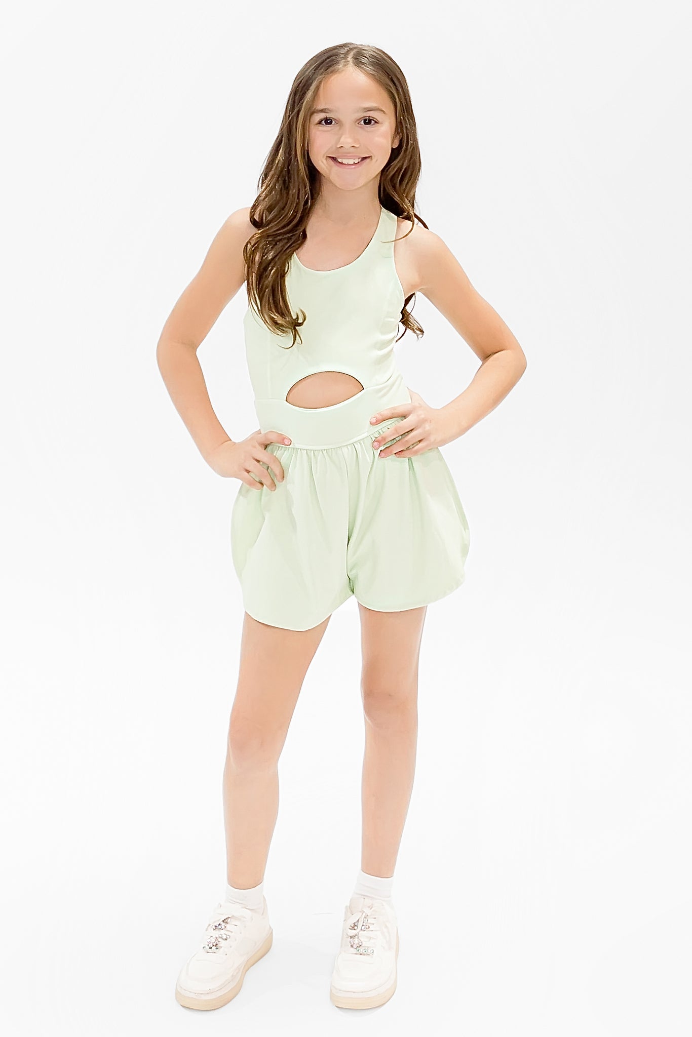 Haddie Romper - Mint Green