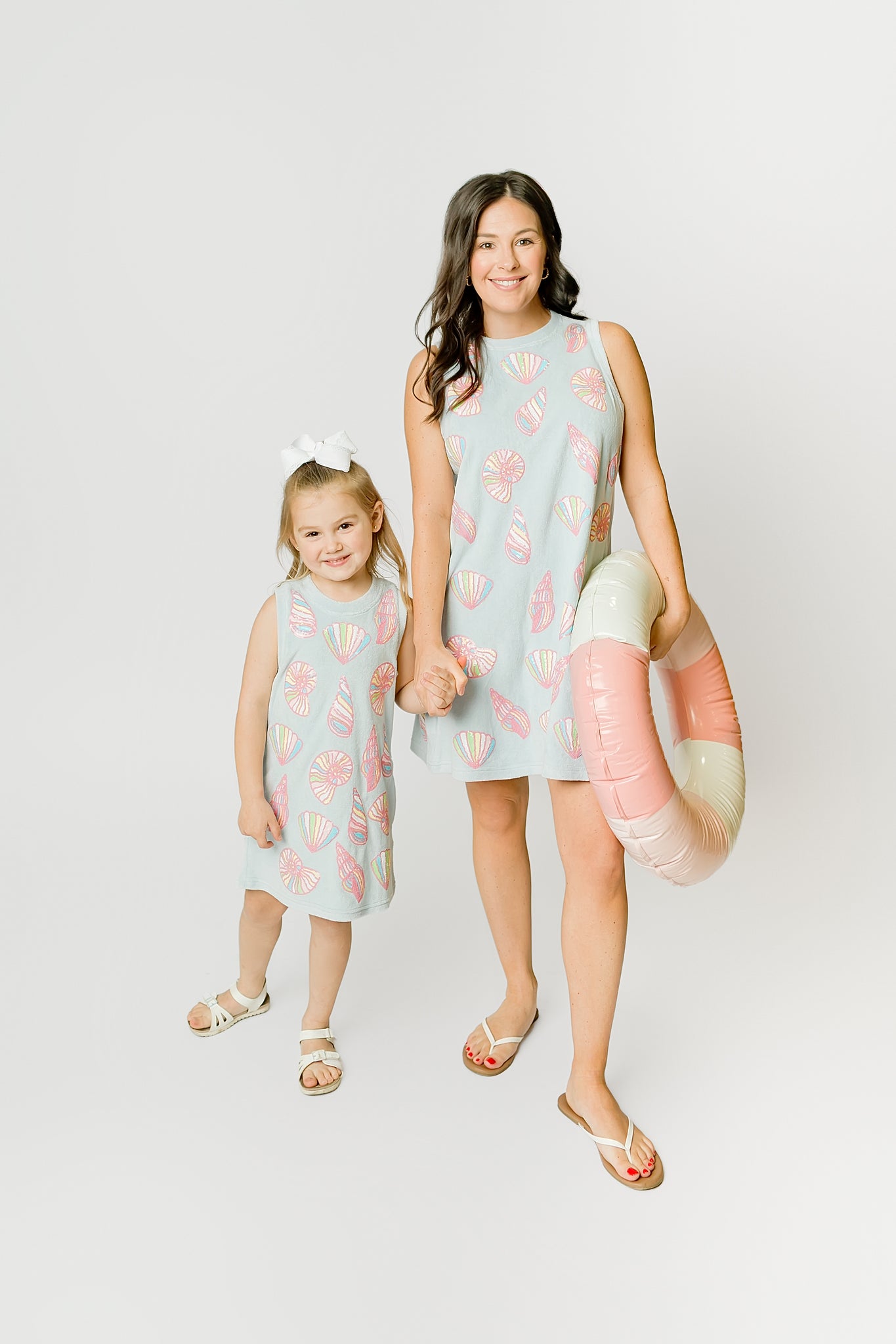 Colorful Shells Sequin Dress - Light Blue | Beach Coverup