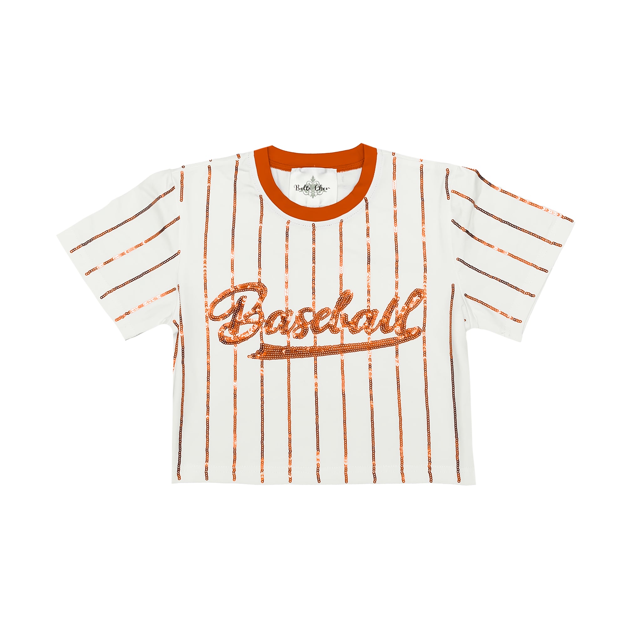Baseball Burnt Orange Striped Top