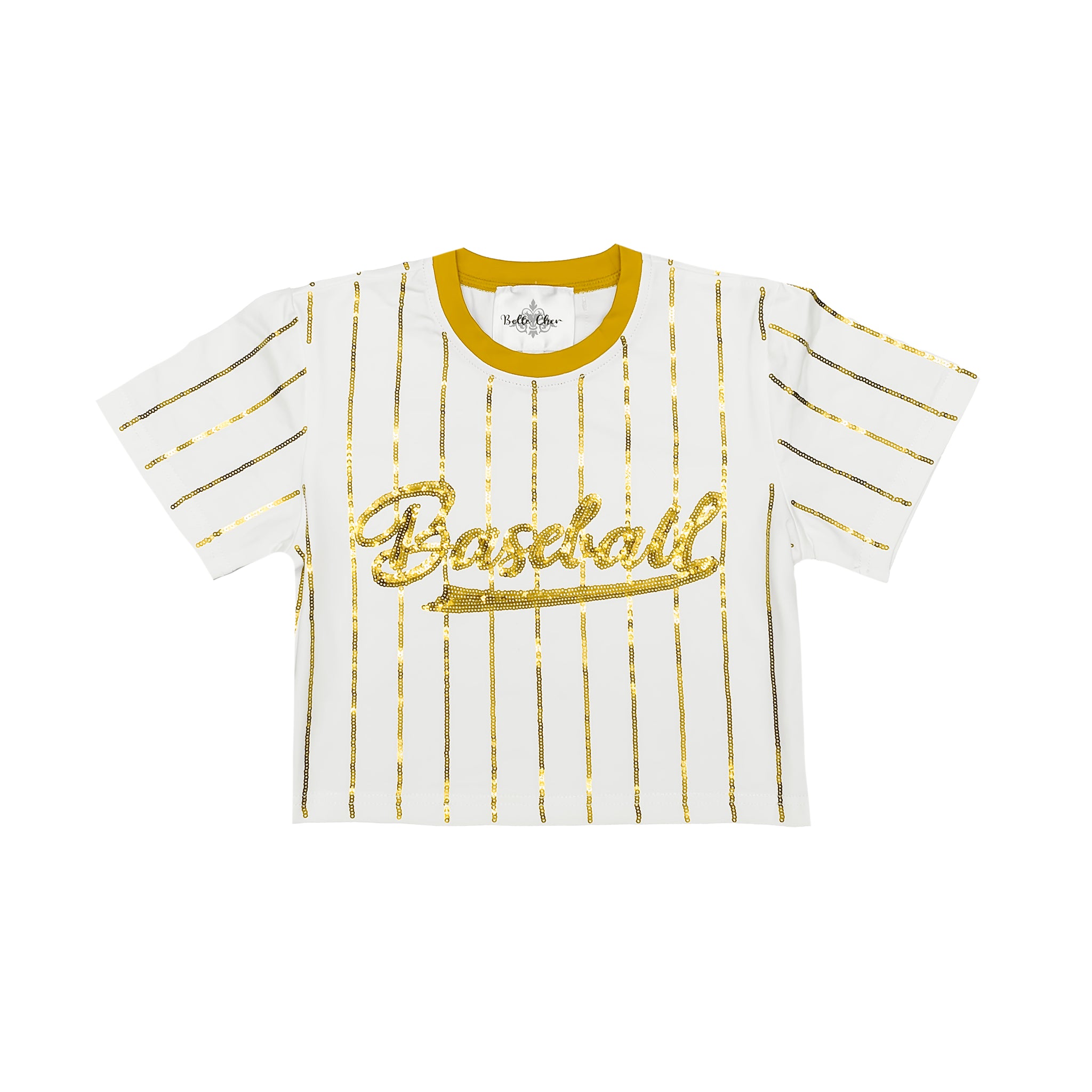 Baseball Gold Striped Top