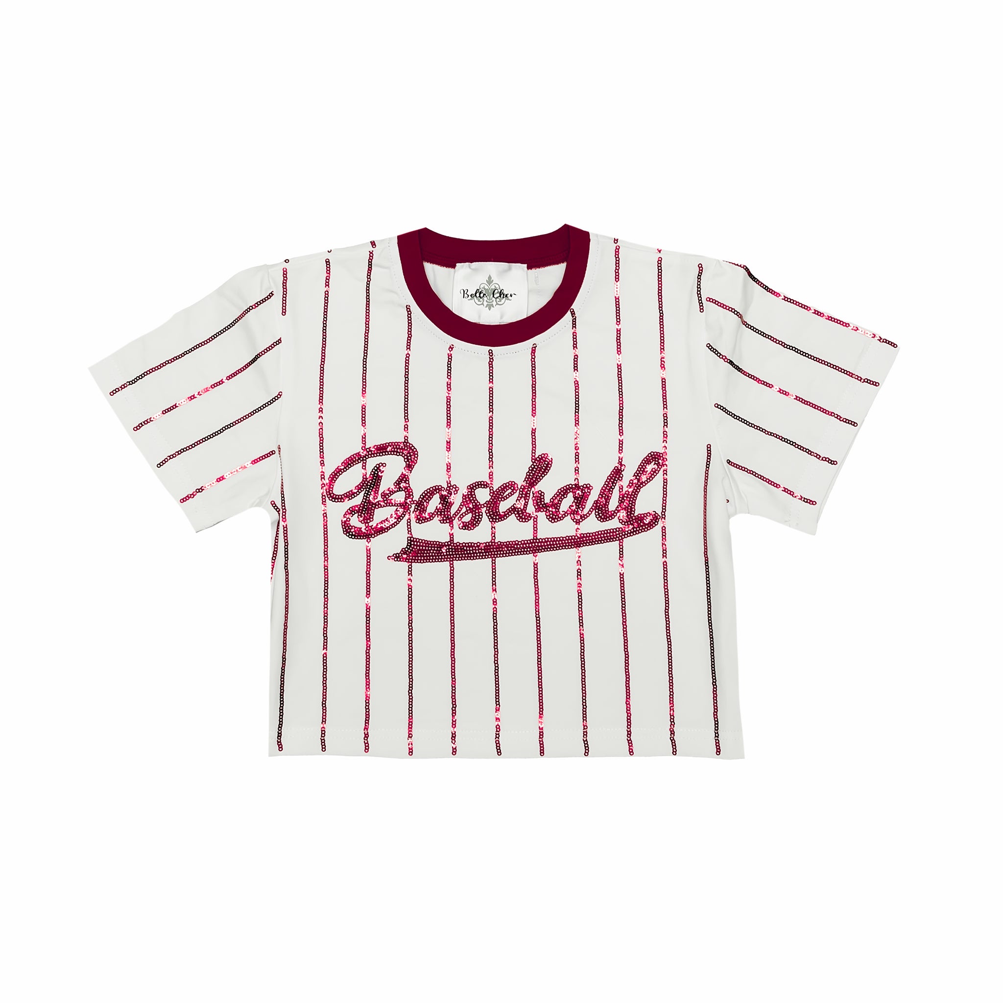 Baseball Maroon Striped Top