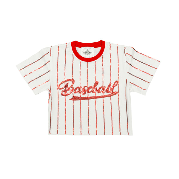 Baseball Red Striped Top
