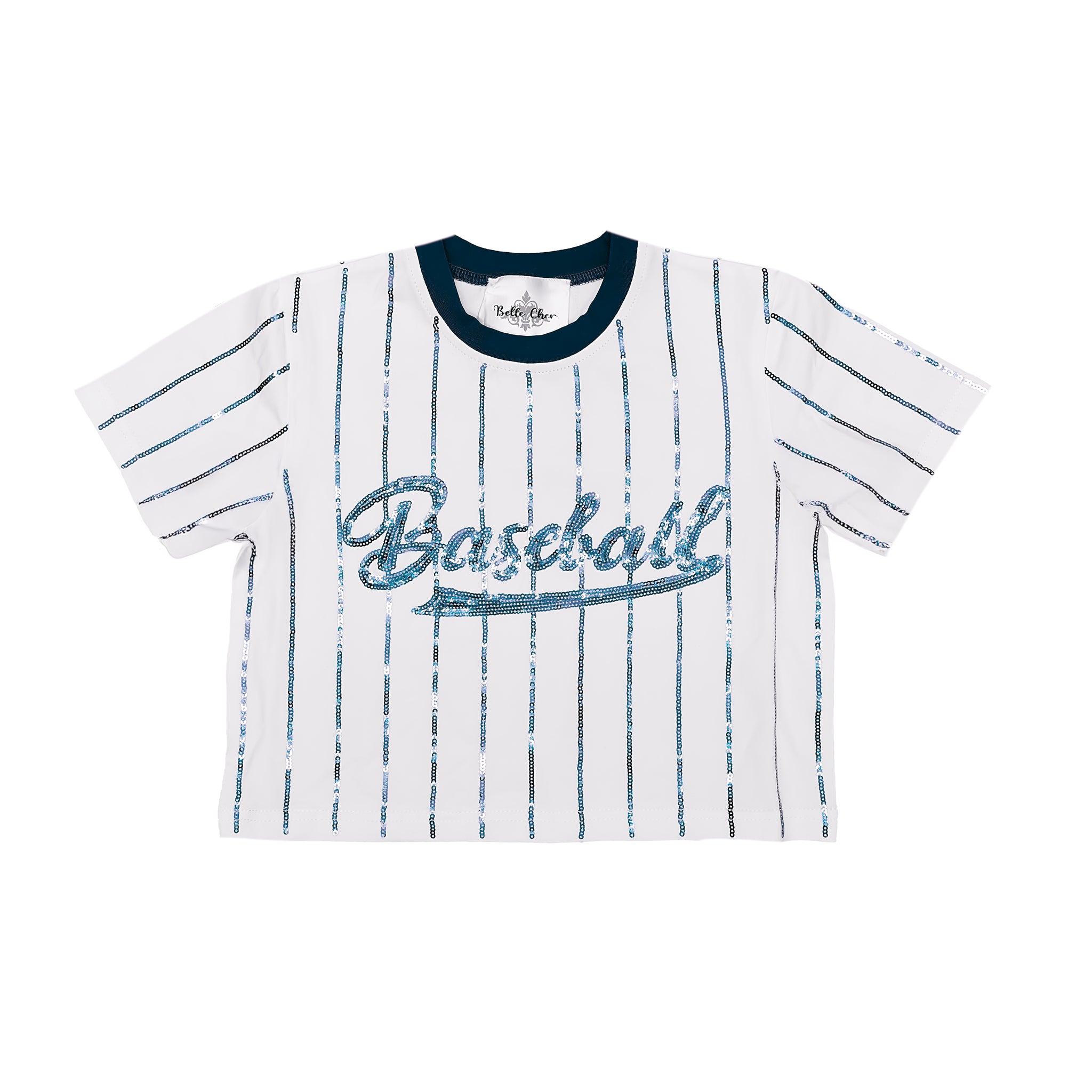 Baseball Navy Striped Top