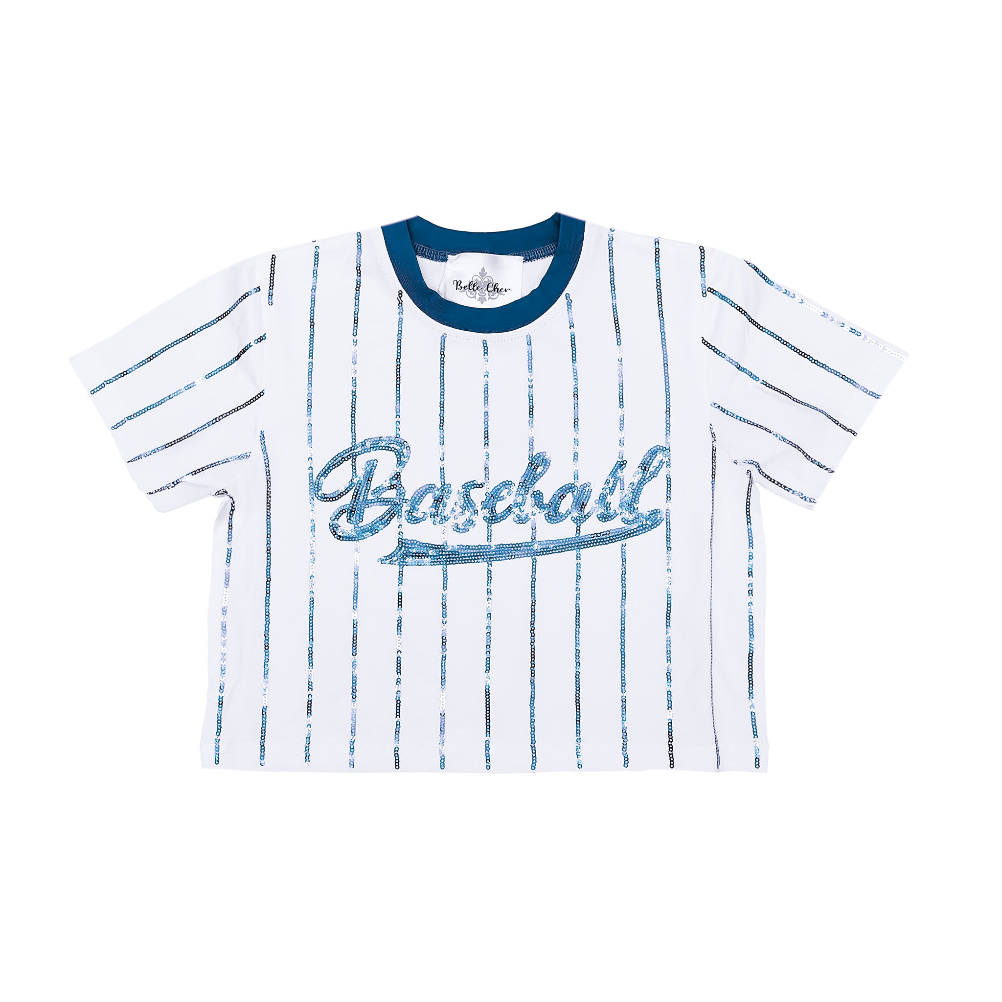 Baseball Royal Blue Striped Top