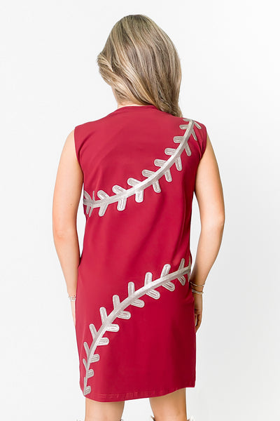 Baseball Maroon Dress